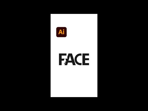 Typography FACE Creative Logo Design - Illustrator tips #shorts - Design.lk