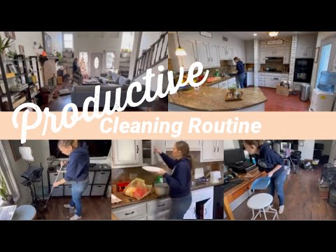 Productive Morning Routine | Homeschool Mom Morning Cleaning & Clean with Me 2021