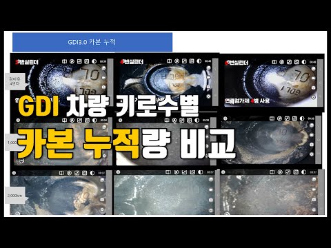 GDI3 0차량 키로수별 카본누적량 비교테스트