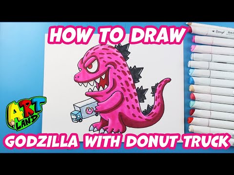 How to Draw Godzilla with a Donut Truck