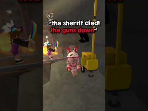 POV: THE SHERIFF DIES 😱(Murder Mystery 2) #roblox #mm2