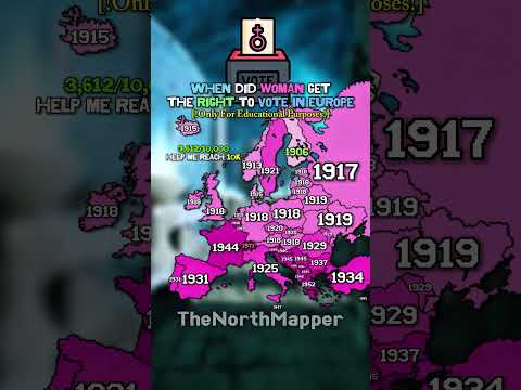 when did woman get the right to vote in europe? ##mapping #mapper #history #edit #funny #viral #news