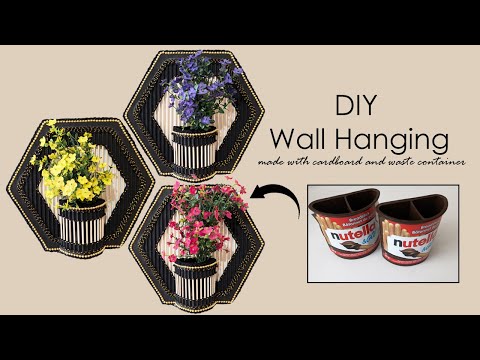 DIY Wall Hanging made with Waste Materials l l Easy Wall Decoration idea l l Best out of waste