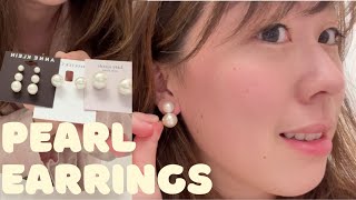 Try On Pearl Earrings: ULTIMATE Size Guide (ASMR, 5 pairs, 6-12mm) | 珍珠耳环推荐怎么选择大小 jewelry collection