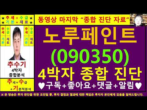 노루페인트(090350)종목진단및향후주가전망 추수기(추수)전문가