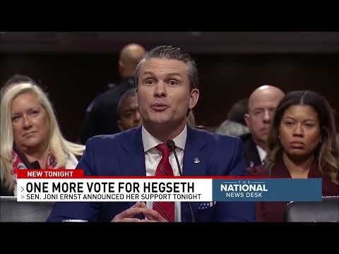 Sen. Joni Ernst announces support for defense secretary Peter Hegseth