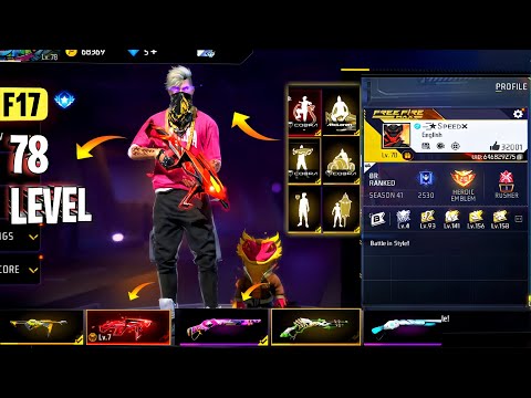 Free Fire 78 Level Account Collection Video Available Today 😱 All Events All Booyah Pass Account 🥰