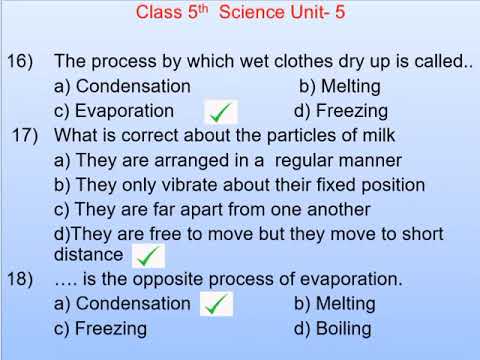 Class 5th Science Unit 5