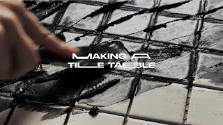 making a tile table |  home vlog