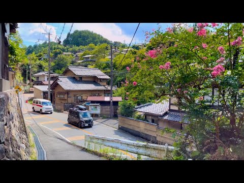 4K Japanese Countryside Village Walking Tour Kyoto, Japan