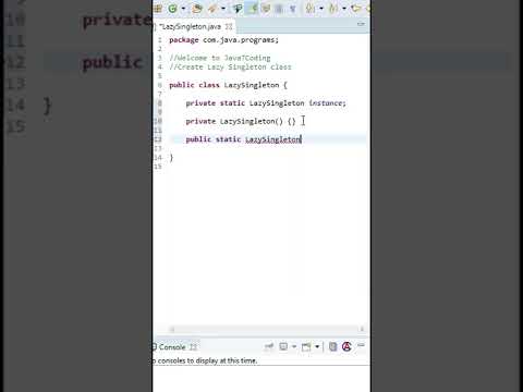 Lazy Instantiation in Singleton Design Pattern #shorts #designpatterns #javatcoding