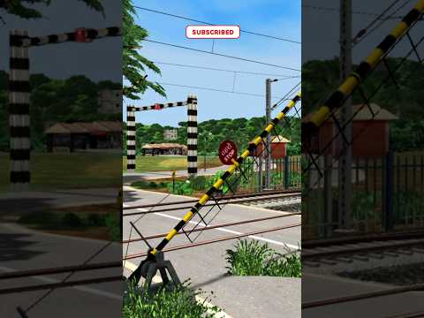 Train Simulator । Train High Speed Crossing in Railway Gate । Train Video #shorts #trainsimulator