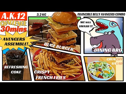 3.2 KG Huge Burger Challenge [Dining Bro吃飯兄弟]/ハンバーガー / hamburguesa [A.K.12美式小館] 無敵腹仇者套餐