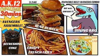 3.2 KG Huge Burger Challenge [Dining Bro吃飯兄弟]/ハンバーガー / hamburguesa [A.K.12美式小館] 無敵腹仇者套餐