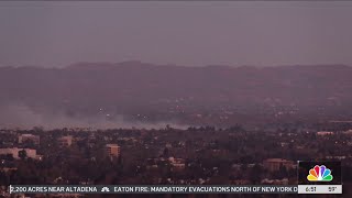 Woodley Fire burns in Sepulveda Basin