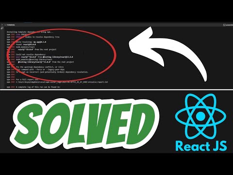 npm ERR! ERESOLVE unable to resolve dependency tree SOLVED in React JS