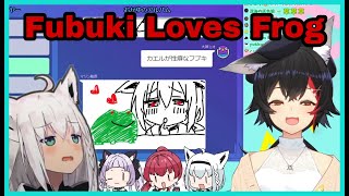 Shirakami Fubuki Loves Frog Thanks To Okami Mio | Gartic Phone [Hololive/Eng Sub]