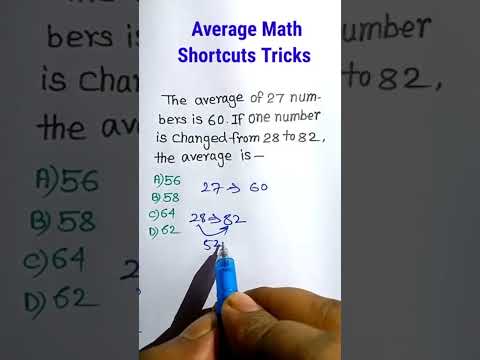 Average Math Shortcut Tricks | Average in hindi | Average Short trick for RRB Group D #shorts