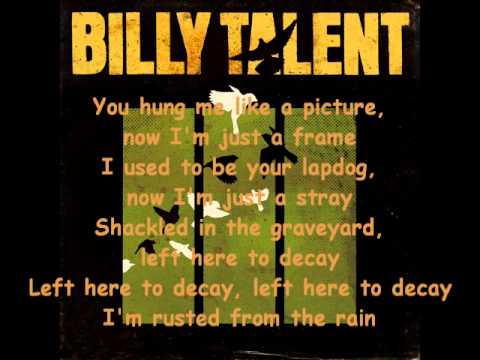 Billy Talent - Rusted From The Rain LYRICS