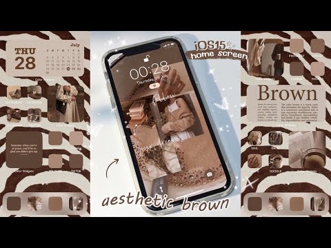 customize your iphone aesthetic ☕️ Brown Theme ✨ iOS15 | how to have an aesthetic phone