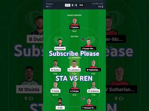 STA vs REN Dream11 Prediction, Melbourne Green vs Melbourne Red Dream11 Team, STA vs REN Team Today