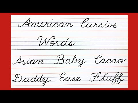 New American Cursive writing words A to Z , Small letter & Capital letters, Cursive handwriting EASY