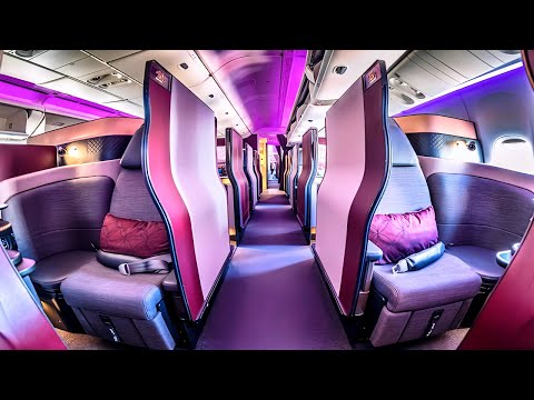 Qatar Airways A350-1000 Qsuite Business Class from Tokyo to Dubai via Doha (Full Flight Experience)