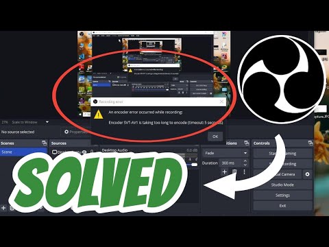 An encoder error occurred while recording | Encoder SVT-AV1 SOLVED in OBS Studio