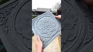 The process of making beautiful floor tiles with concrete