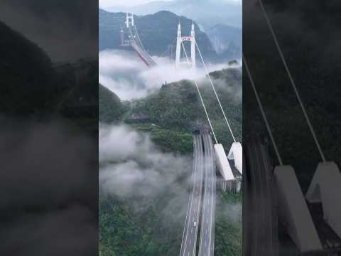 Highway In The Clouds || Aizhai Bridge China || #china #megaprojects #trending #shortsvideo #shorts