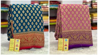 30+ Luxurious Colour's, Banarasi Pure Khaddi Georgette Silk's | #saree #banarasisaree #bengaluru