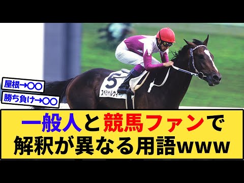 【競馬】一般人と競馬ファンで解釈が異なる用語www