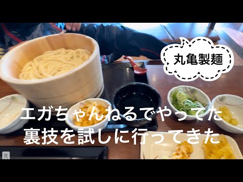 【エガちゃんねる】でやっていた裏技試しに行ってみたin丸亀製麺❗️保護猫の散歩動画付き🤭#裏技#エガちゃんねる#丸亀製麺