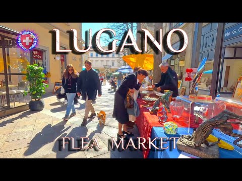 LUGANO SWITZERLAND ✨ Flea Market in TESSIN / Explore the beauty of central streets / Wunderful city