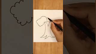 Tree drawing easy/How to Draw tree 🌴#treedrawing #trendingshorts #shorts