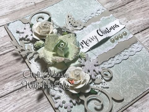 Craft With Me: Romantic Shabby Chic Christmas Card Tutorial