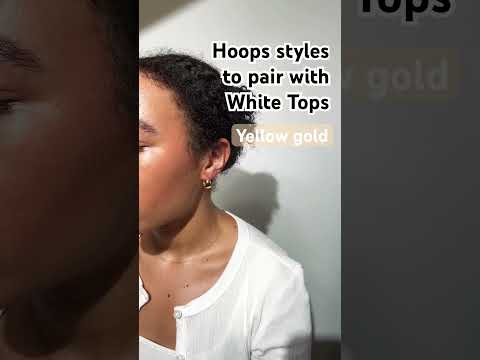 Styling white tops & hoops #jewelry #hoopearrings #whiteshirts #styletips #jewelryaccessories