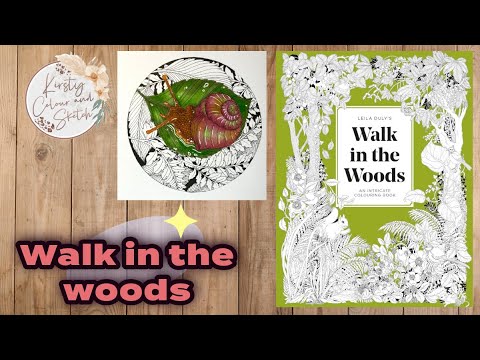 Walk in the woods COLOUR ALONG ~ Snail page part 1