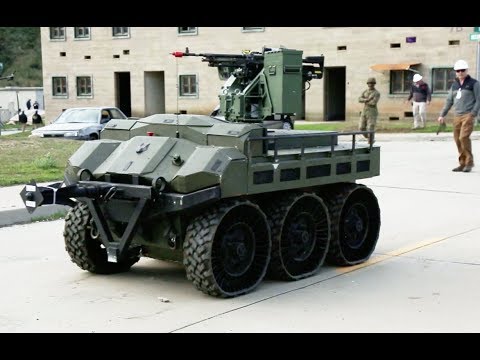 Armed 6-wheeled Unmanned Ground Vehicle concept for the U.S. Marines