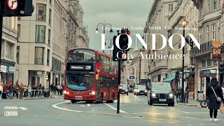 London's City Ambience: ASMR Traffic Soundscape & 4K HDR Video - City Sounds & Car Sounds Effect!