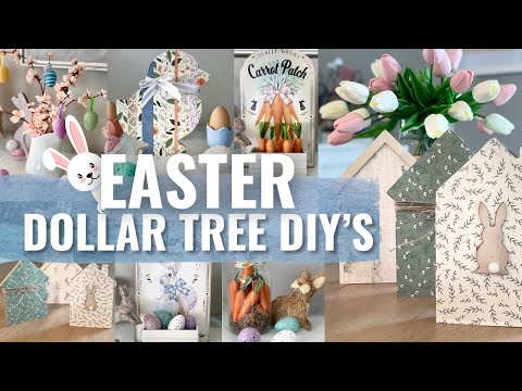 DOLLAR TREE Easter DIY 2024 | Easy High End Easter Dollar Tree DIY | Easter and Spring Decor 🌷