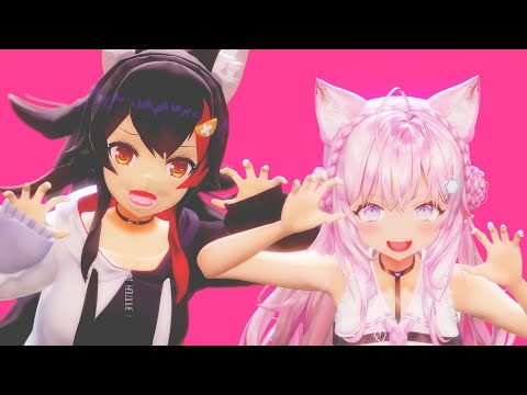 【大こよ神で】アニマル踊ってもらったよ（本人音源両耳化）【MMDホロライブ 大神ミオ/博衣こより】