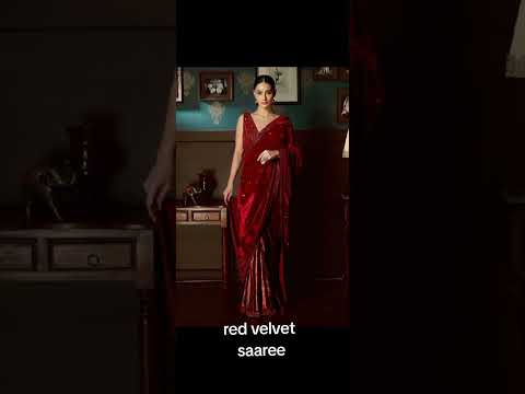 #red #redvelvet #velvet #velvetdress #velvetsaree #velvetsuits #winterfashion #saree #redsareelook