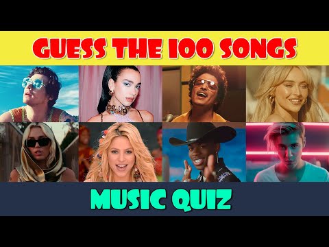 Guess the 100 Songs Music Quiz | 2010 - 2024