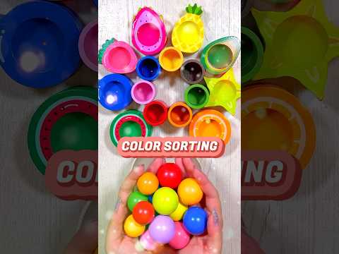 Colour Sorting & Fruits for Toddlers | Educational Activities for Toddlers #shorts