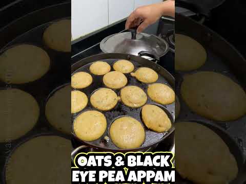 Oats and black eye beans appam