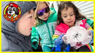 Kids Pretend 🐞 Caleb, Isabel & Mary's FROZEN BUG HUNT