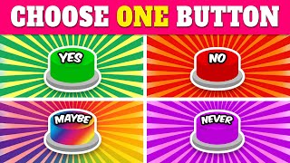 Choose One Button...! YES or NO or MAYBE or NEVER 🟢🔴🌈🟣 Quiz Rainbow