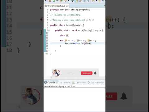 🤫🤫🤔👉Print Alphabets in Java | Print Alphabets from A to Z #shorts #youtubeshorts #javatcoding