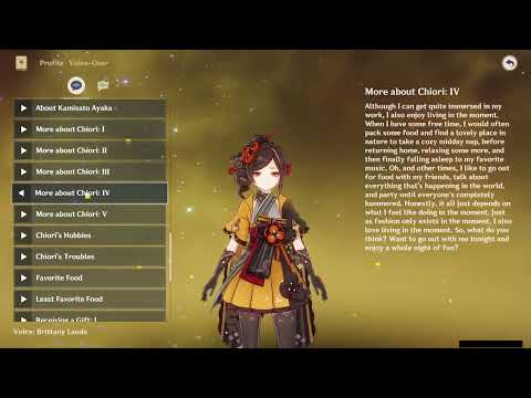 CHIORI ALL VOICE LINES (ENGLISH)